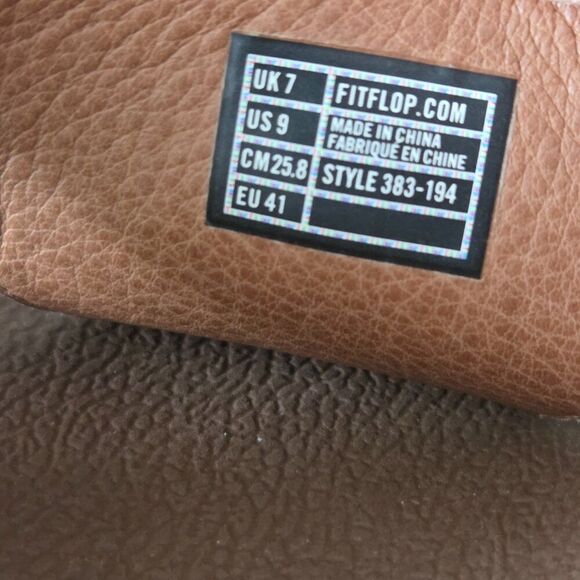 EUC FITFLOP WHITE LEATHER UPPER COMFY SLIPPERS SIZE 9 - Picture 10 of 15